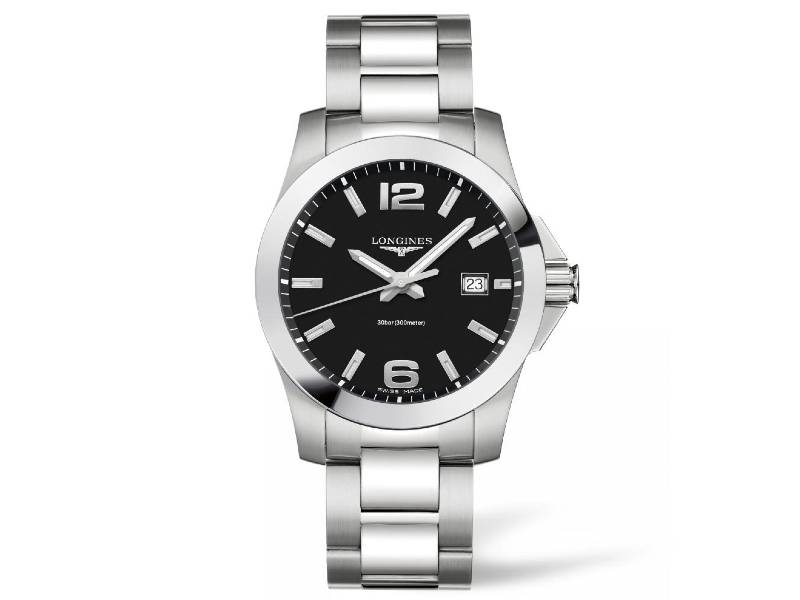 MEN'S WATCH QUARTZ STEEL LONGINES CONQUEST L.3.759.4.58.6